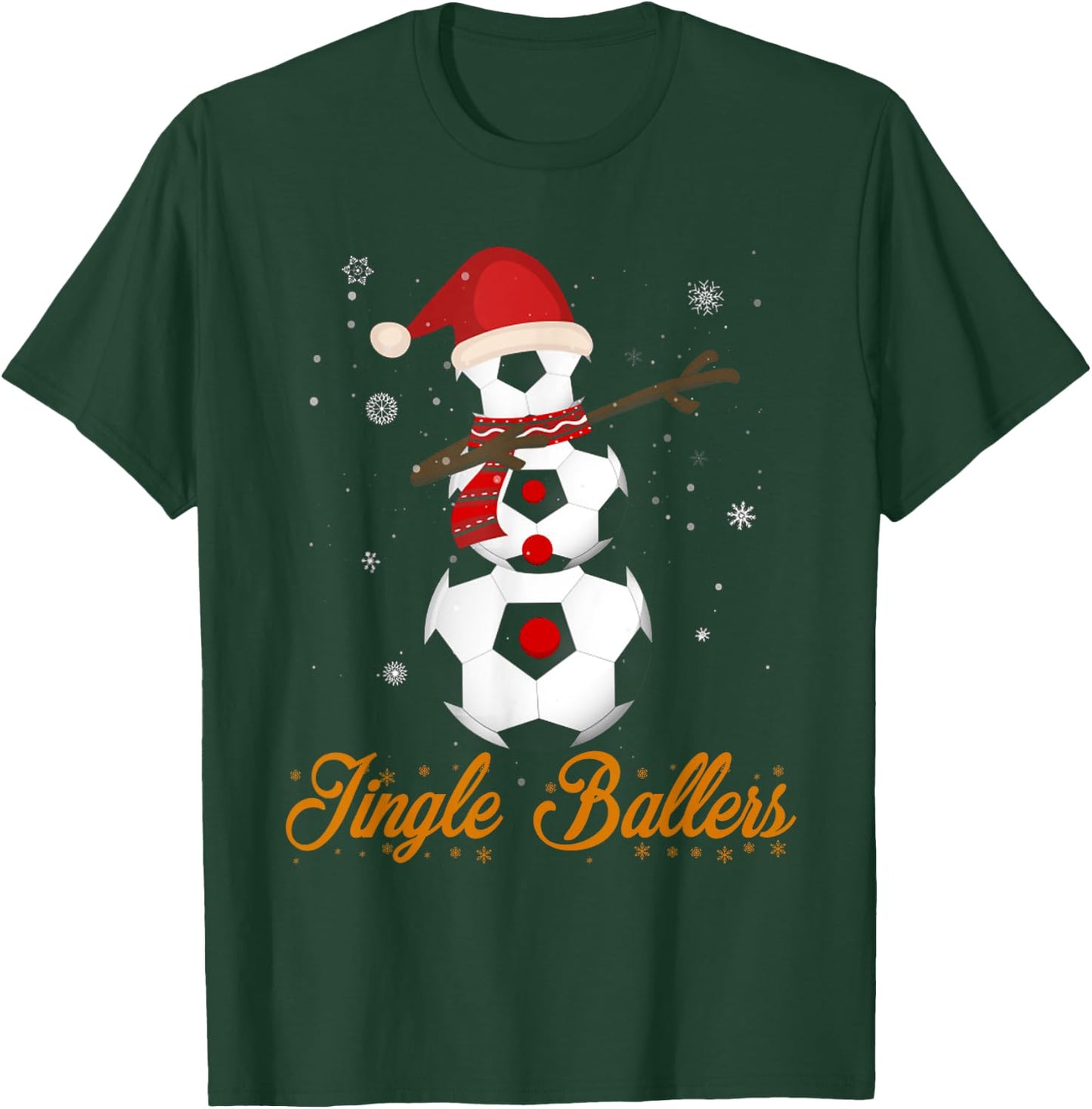 Christmas Soccer Football Jingle Ballers Gift T-Shirt - T-Shirt | Forest