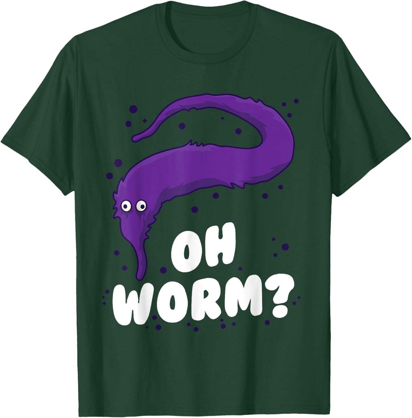 Fuzzy Worm On A String Gift Daughter Teen Gen Z Girls Meme T-Shirt - T-Shirt | Forest