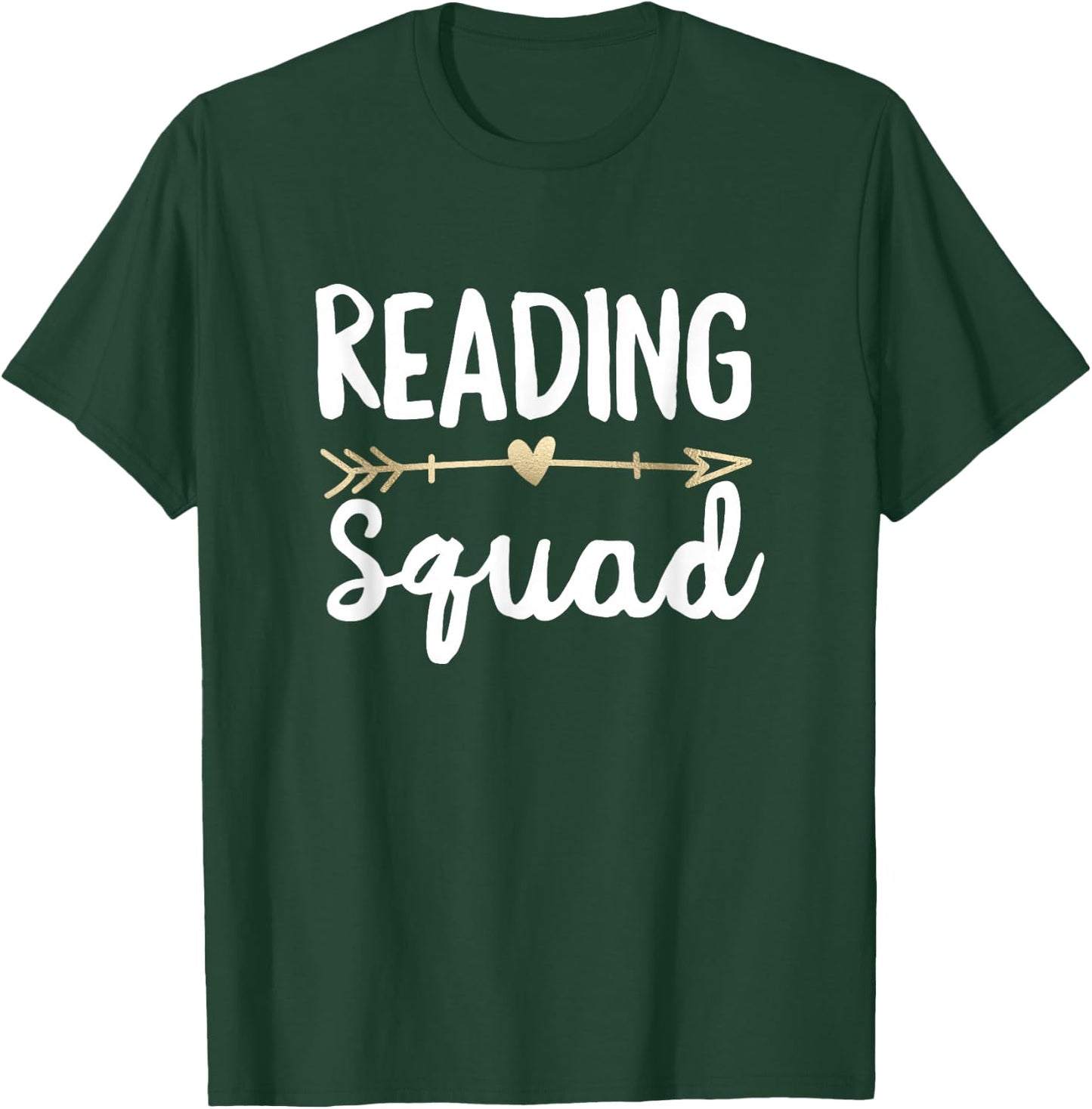 Reading Squad Doodle Teacher Gift Arrow Team Reader T-Shirt - T-Shirt | Forest