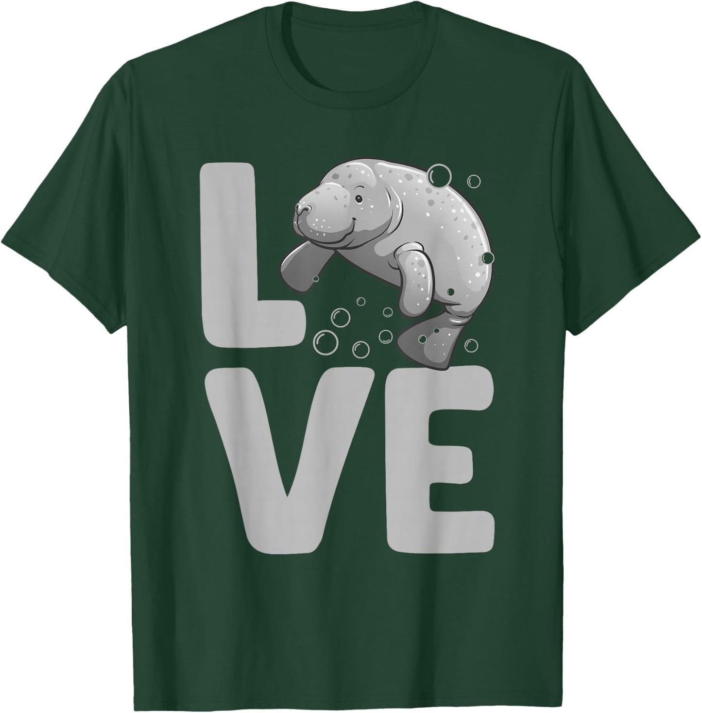 Funny Manatee Design Women Kids Dugong Manatee Lover T-Shirt - T-Shirt | Forest
