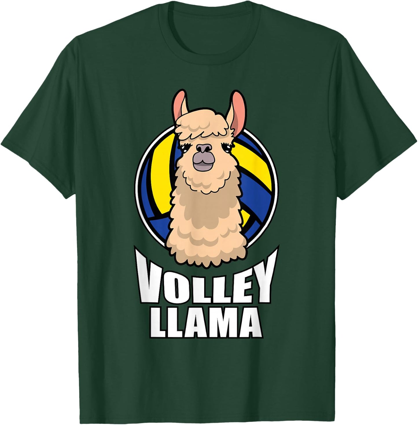 Volley Llama Volleyball T-Shirt - T-Shirt | Forest