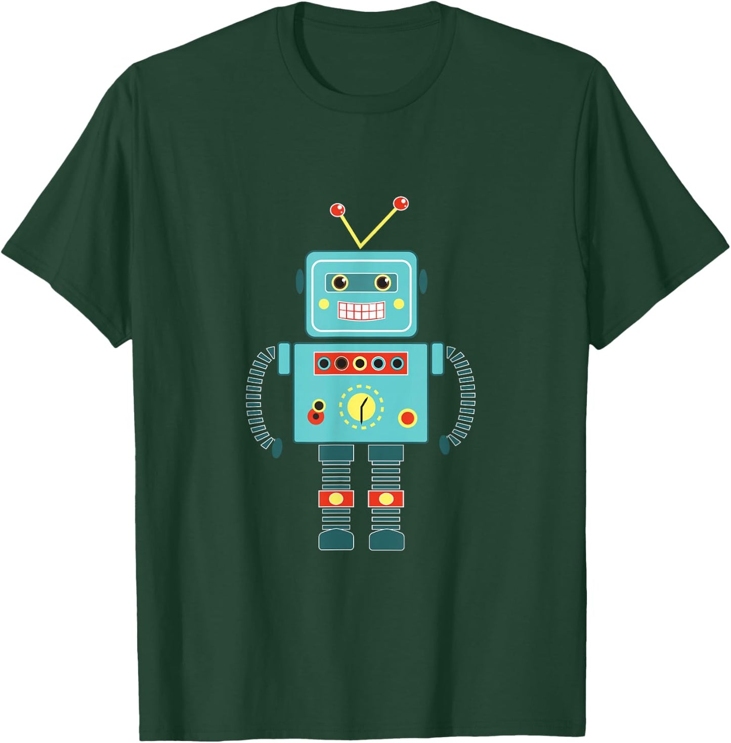 Cute Vintage & Retro Robot Art | Science & Math Gift T-Shirt - T-Shirt | Forest