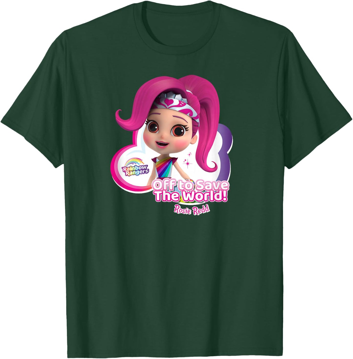 Rainbow Rangers Rosie Redd "Off to Save the World!" T-Shirt - T-Shirt | Forest