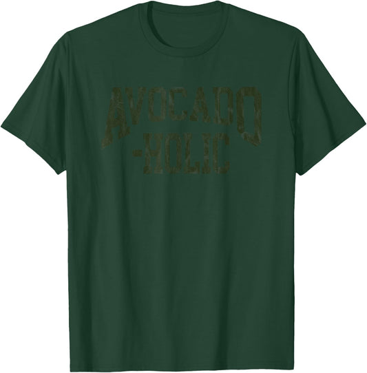Funny Avocado Vegan Avocado-holic Gift Vegetarians T-Shirt - T-Shirt | Forest