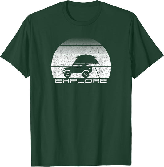 Overland Cruiser Exploration and Adventure on 4x4 Wheels T-Shirt - T-Shirt | Forest
