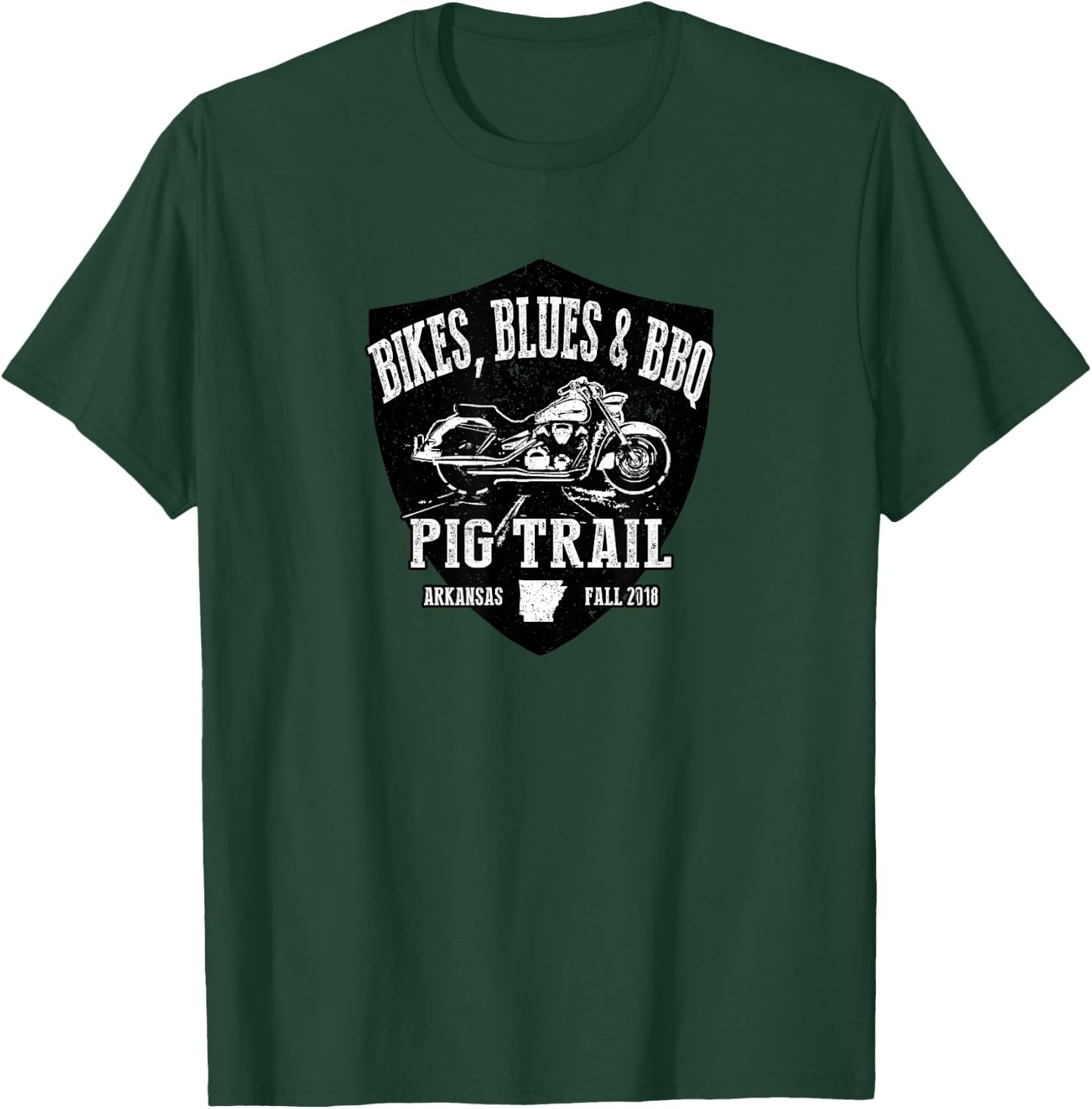 Official Pig Trail Bikes Blues BBQ Motorcycle T-Shirt - T-Shirt | Forest