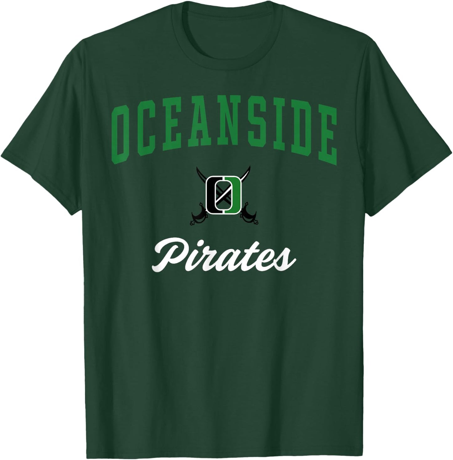 Oceanside High School Pirates C3 T-Shirt - T-Shirt | Forest