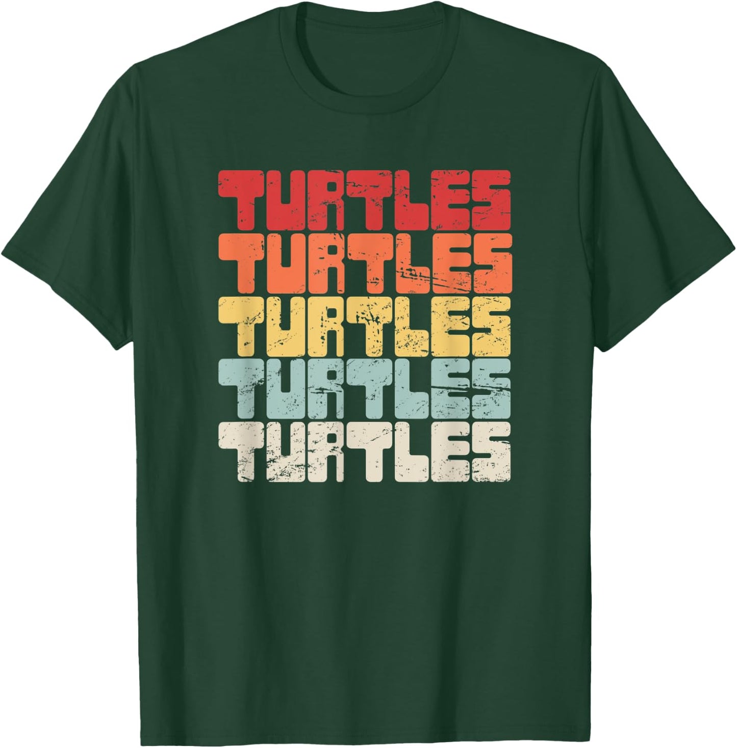 Retro Pet Turtle / Cool Turtle Lover Reptile Gift T-Shirt - T-Shirt | Forest