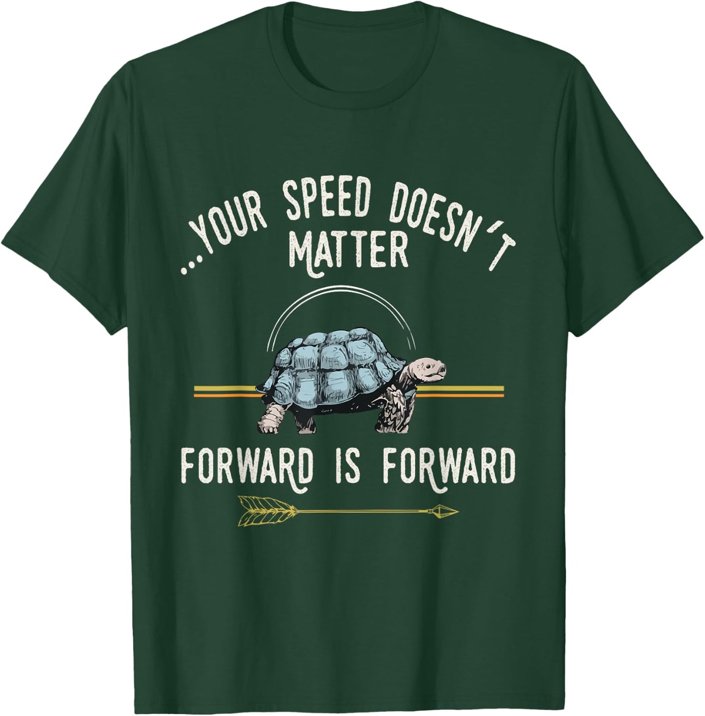 Diamond Deals LLC Keep Moving Forward Turtle Positive Thinking Day Quote Gift T-Shirt - T-Shirt | Forest