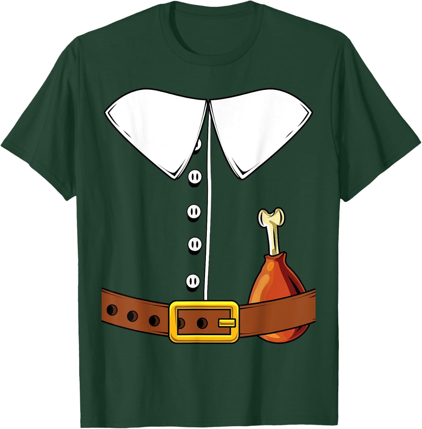 Pilgrim Costume Hat Colonist Thanksgiving Turkey Day Gift T-Shirt - T-Shirt | Forest