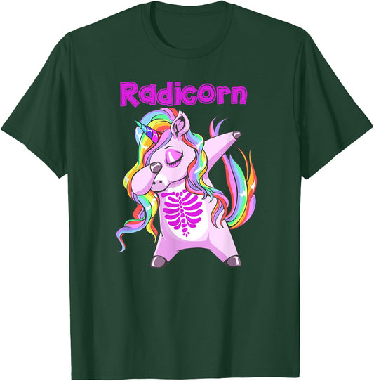 Rad Radiology Tech Dabbing Unicorn Dancing X-Ray Gift T-Shirt - T-Shirt | Forest