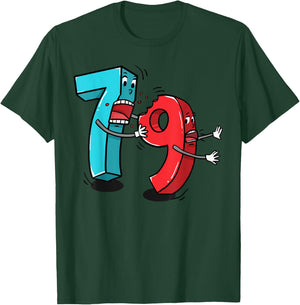 7 ate (8) 9 Funny Math T-Shirt - T-Shirt | Forest