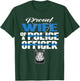 Proud Wife Of A Police Officer - Thin Blue Line Spouse Gift T-Shirt - T-Shirt | Forest