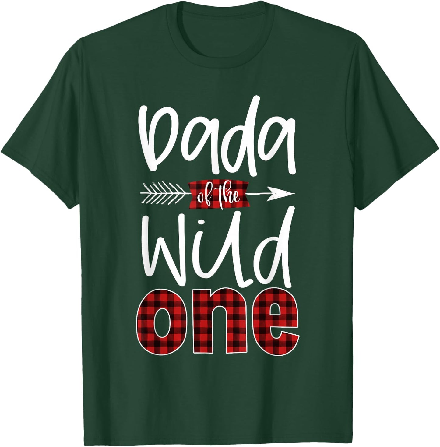 Dada of the Wild One Buffalo Plaid Lumberjack 1st Birthday T-Shirt - T-Shirt | Forest