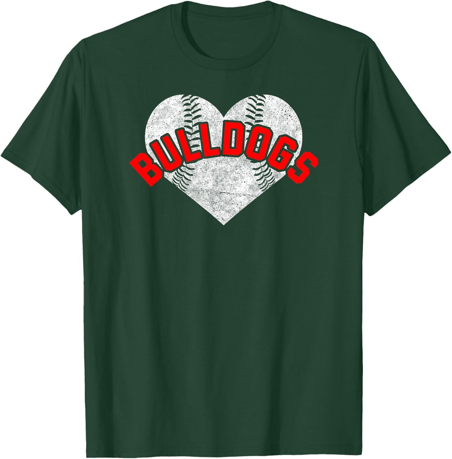 Bulldogs Baseball Softball High School Team Mascot Mom T-Shirt - T-Shirt | Forest
