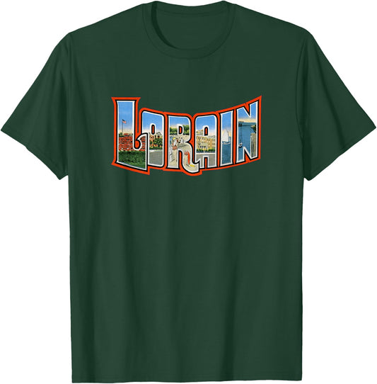 Lorain Ohio OH USA Vintage Retro Souvenir T-Shirt - T-Shirt | Forest