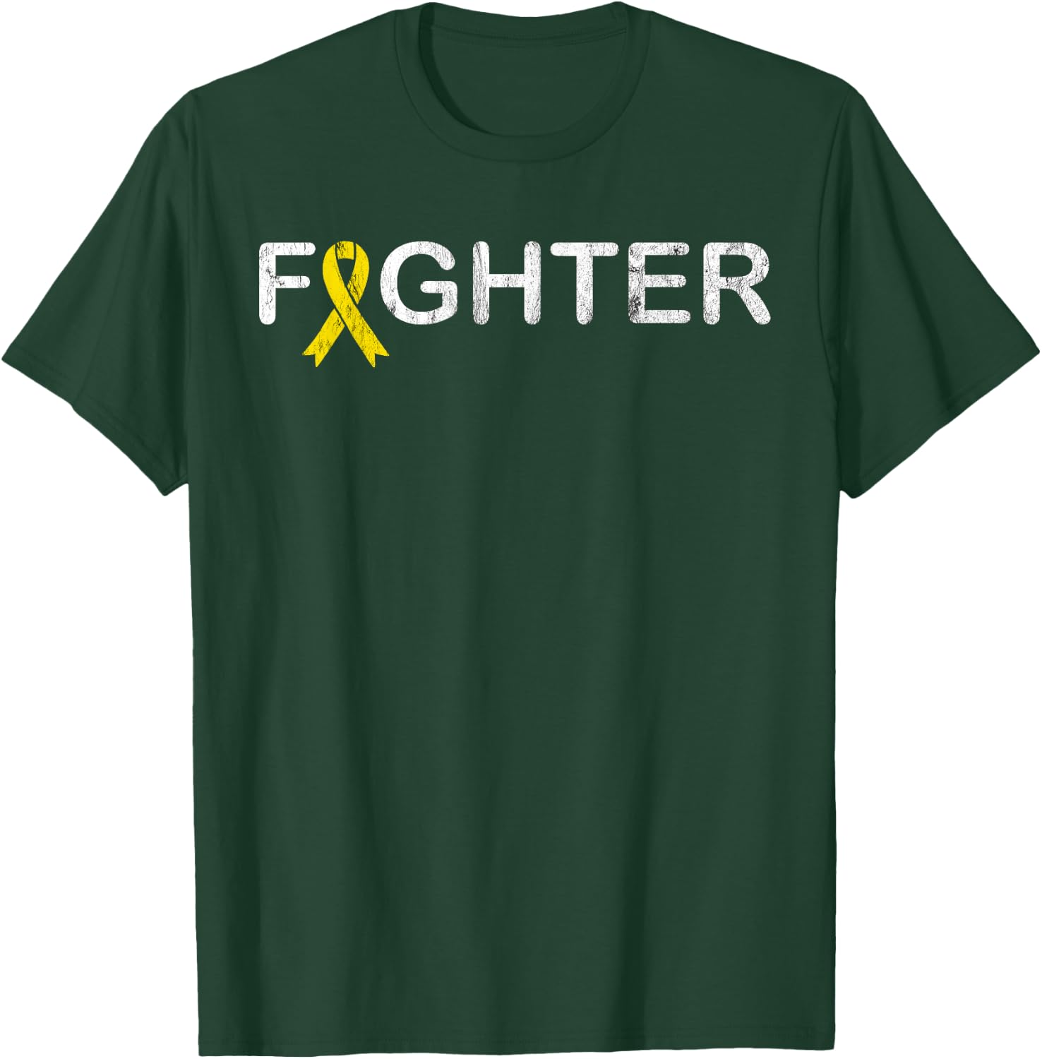 Bone Cancer Fighter - Sarcoma Yellow Ribbon Shirt T-Shirt - T-Shirt | Forest