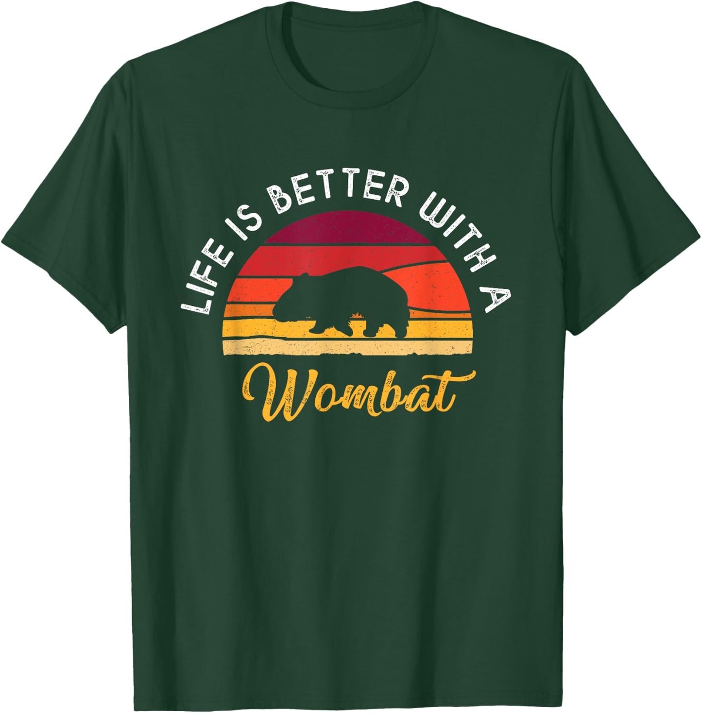 Retro Vintage Life Is Better With A Wombat Lovers Shirts T-Shirt - T-Shirt | Forest