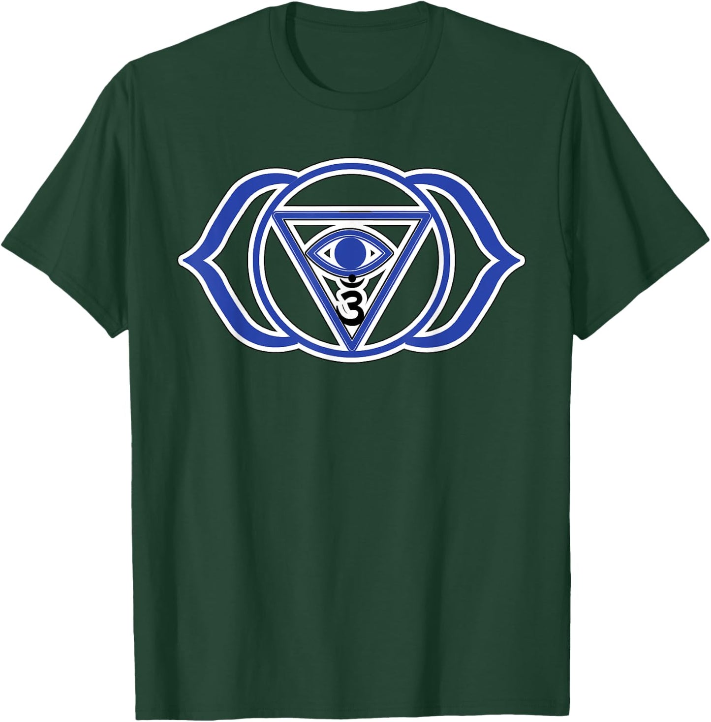 Yoga Ajna Awareness Third Eye Blue Chakra T-Shirt - T-Shirt | Forest