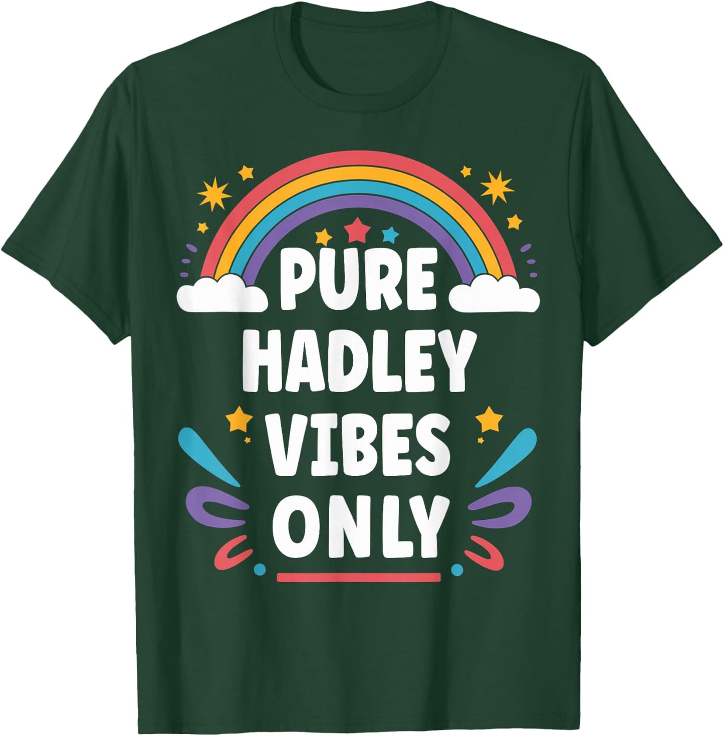 HADLEY Vibes Only Cute Retro Girls HADLEY Name T-Shirt - T-Shirt | Forest