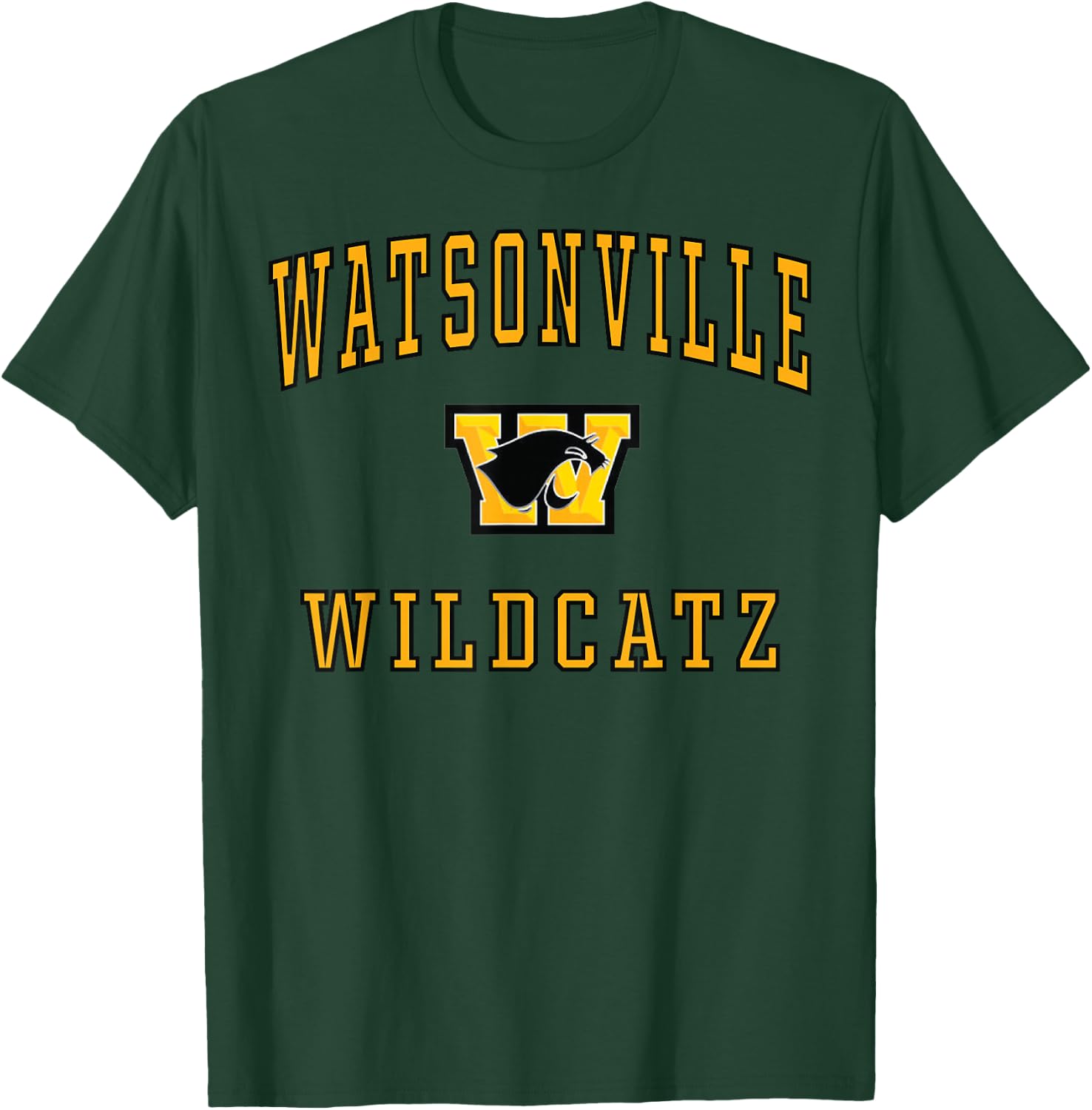 Watsonville High School Wildcatz C1 T-Shirt - T-Shirt | Forest