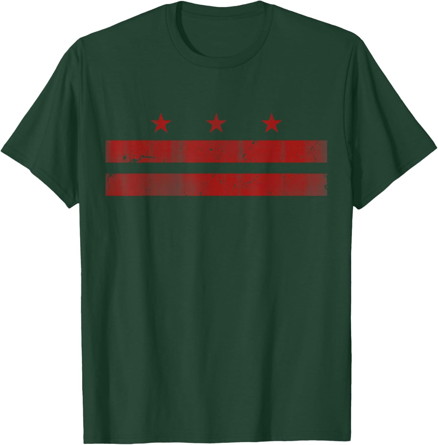Washington D.C. Flag Vintage Distressed Fade T-Shirt - T-Shirt | Forest