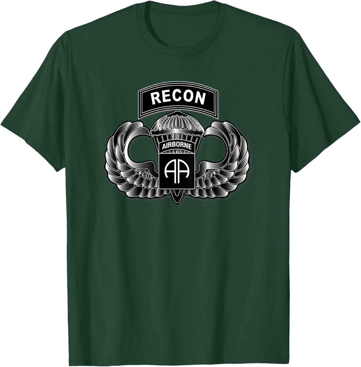Relaxed Lifestyle Products 82nd Airborne Recon (Back) T-Shirt - T-Shirt | Forest