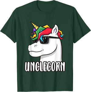 Unclecorn - Unicorn Uncle - Funny Birthday Gift T-Shirt - T-Shirt | Forest