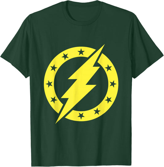ThunderBolt and Lightning Circle Stars Logo Band Shirt T-Shirt - T-Shirt | Forest