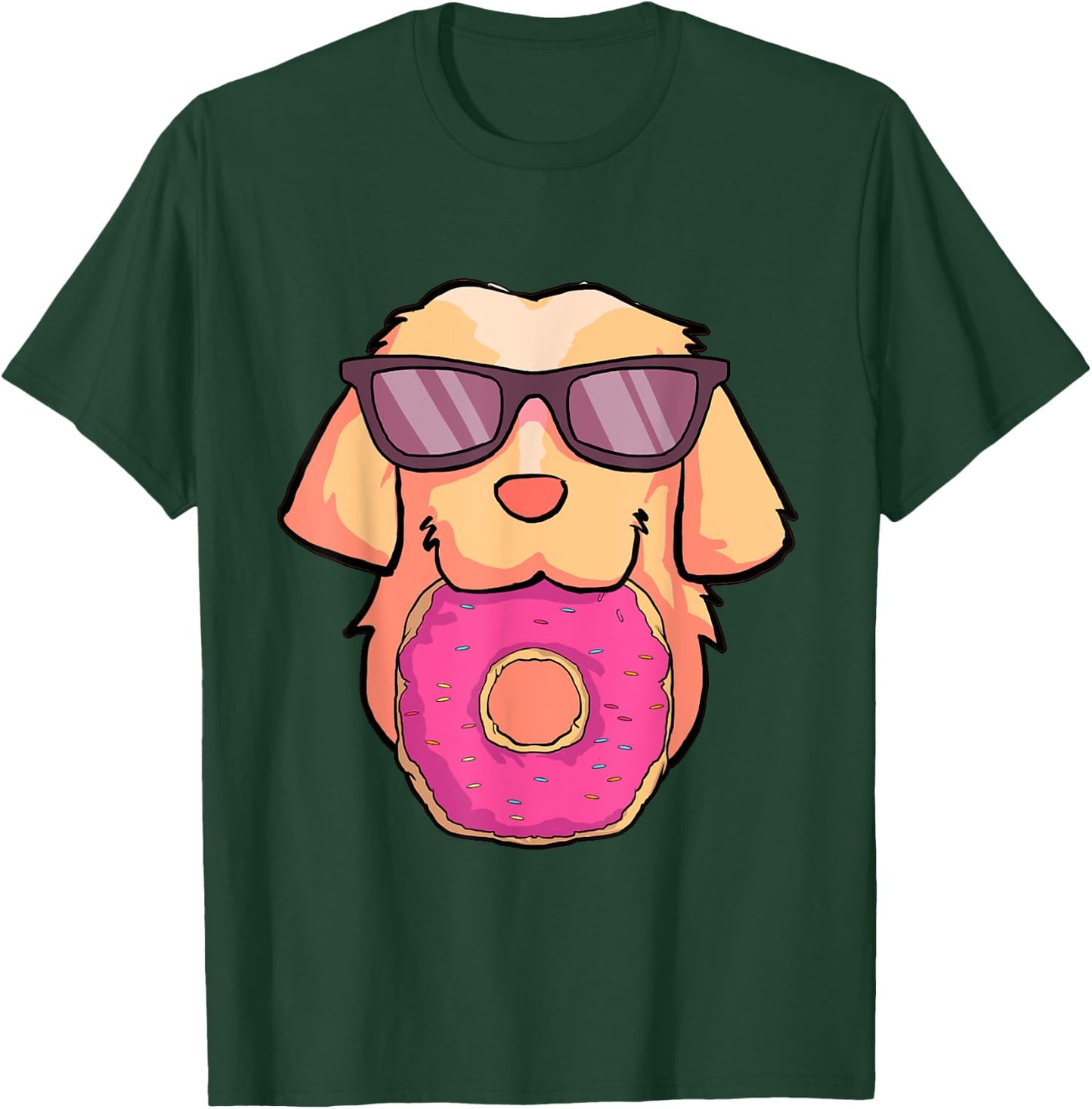Golden Retriever Dog Donuts Party Gifts Shirt Women Girls T-Shirt - T-Shirt | Forest