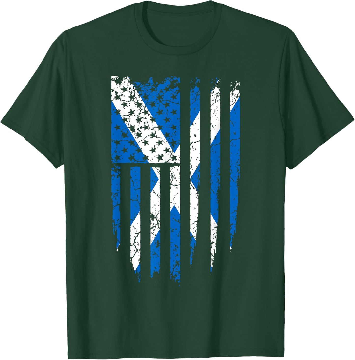 Scottish American Scotland & America Flag T-Shirt - T-Shirt | Forest