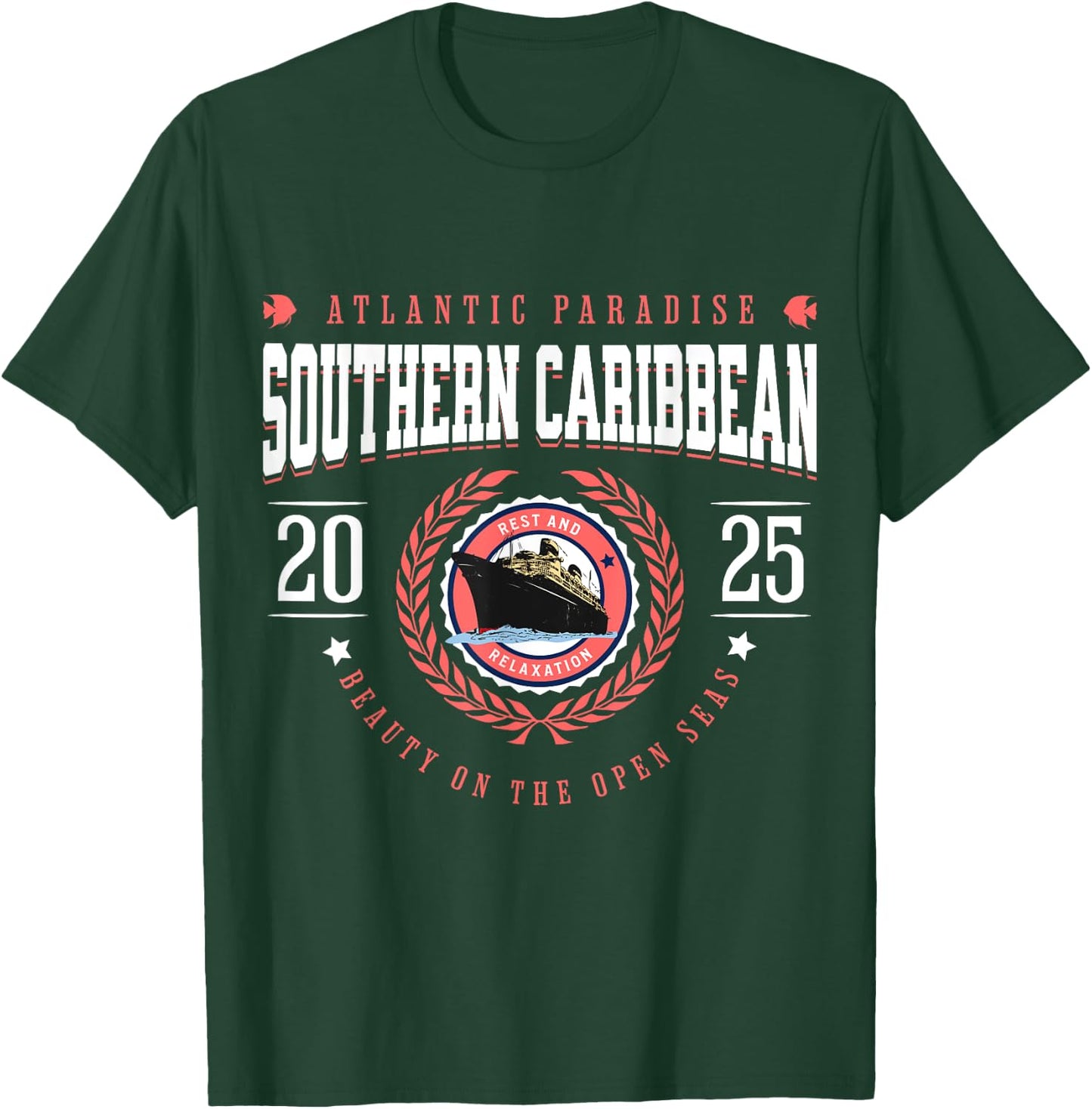 Southern Caribbean Cruise 2025 Vacation Souvenir T-Shirt - T-Shirt | Forest