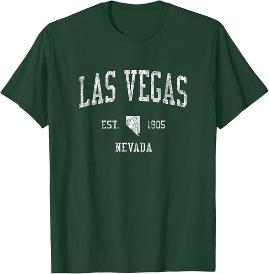 Las Vegas Nevada NV Vintage Sports Design Retro T-Shirt - T-Shirt | Forest