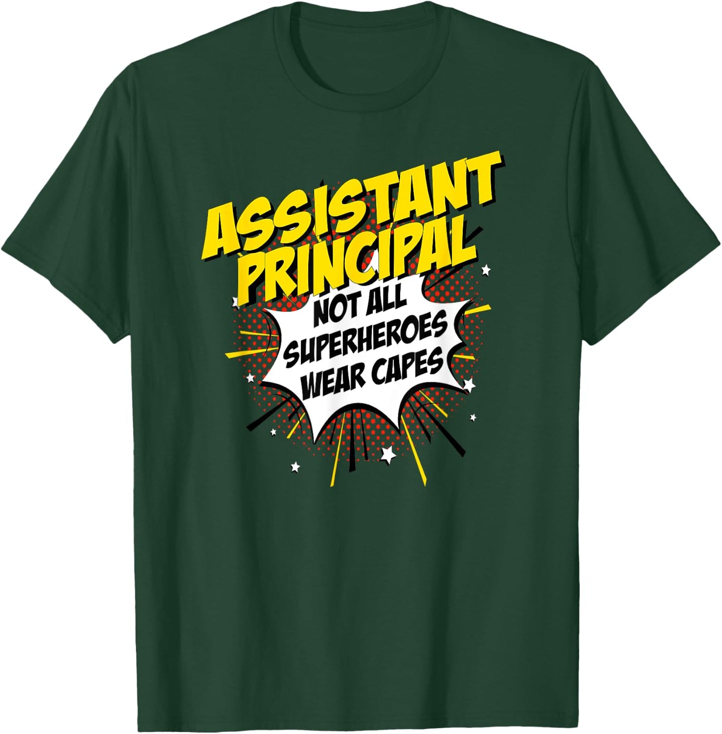 Assistant Principal Superhero product Funny Comic Gifts T-Shirt - T-Shirt | Forest