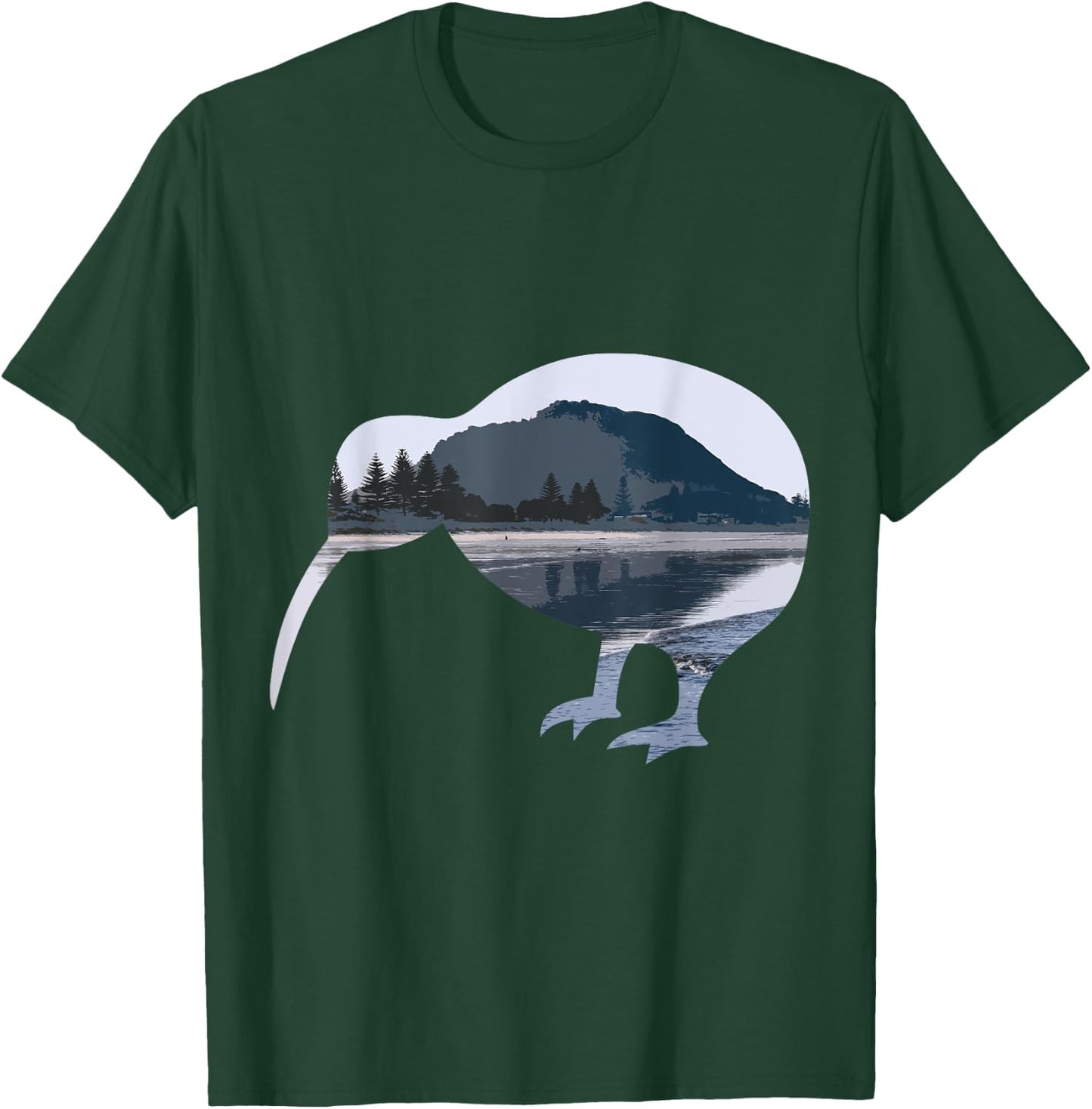 Mount Maunganui Tauranga Kiwi Bird T-Shirt - T-Shirt | Forest