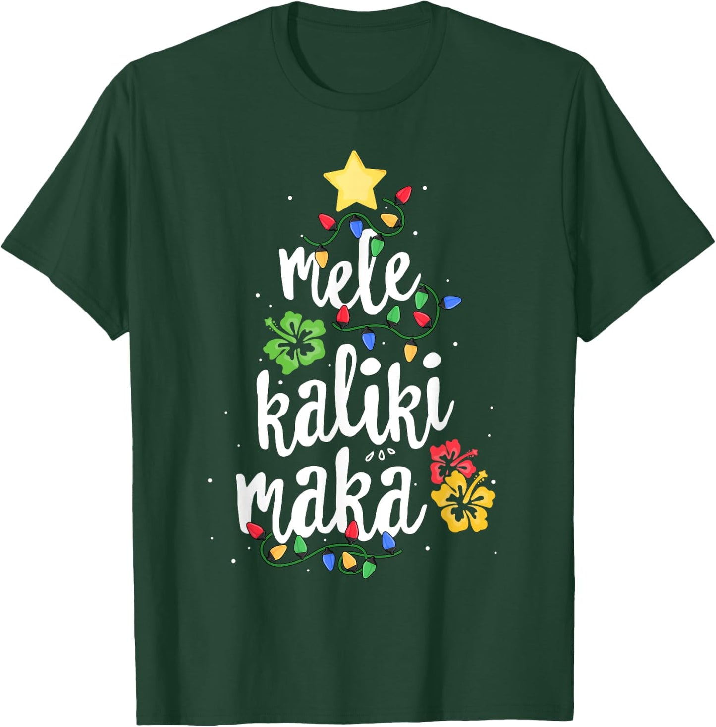 Mele Kalikimaka Shirt Hawaiian Hawaii Christmas T-Shirt - T-Shirt | Forest