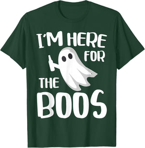 I'm Here For The Boos Shirt Men Women Kids Halloween Ghost T-Shirt - T-Shirt | Forest