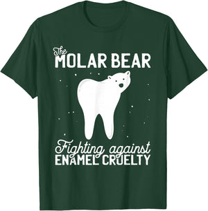The Molar Bear Teeth Funny Pediatric Dentist Gift Dental T-Shirt - T-Shirt | Forest