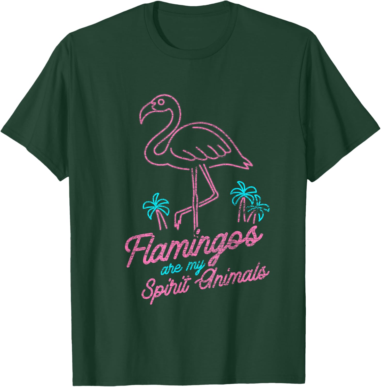 Flamingos Are My Spirit Animals Flamingo T-Shirt - T-Shirt | Forest
