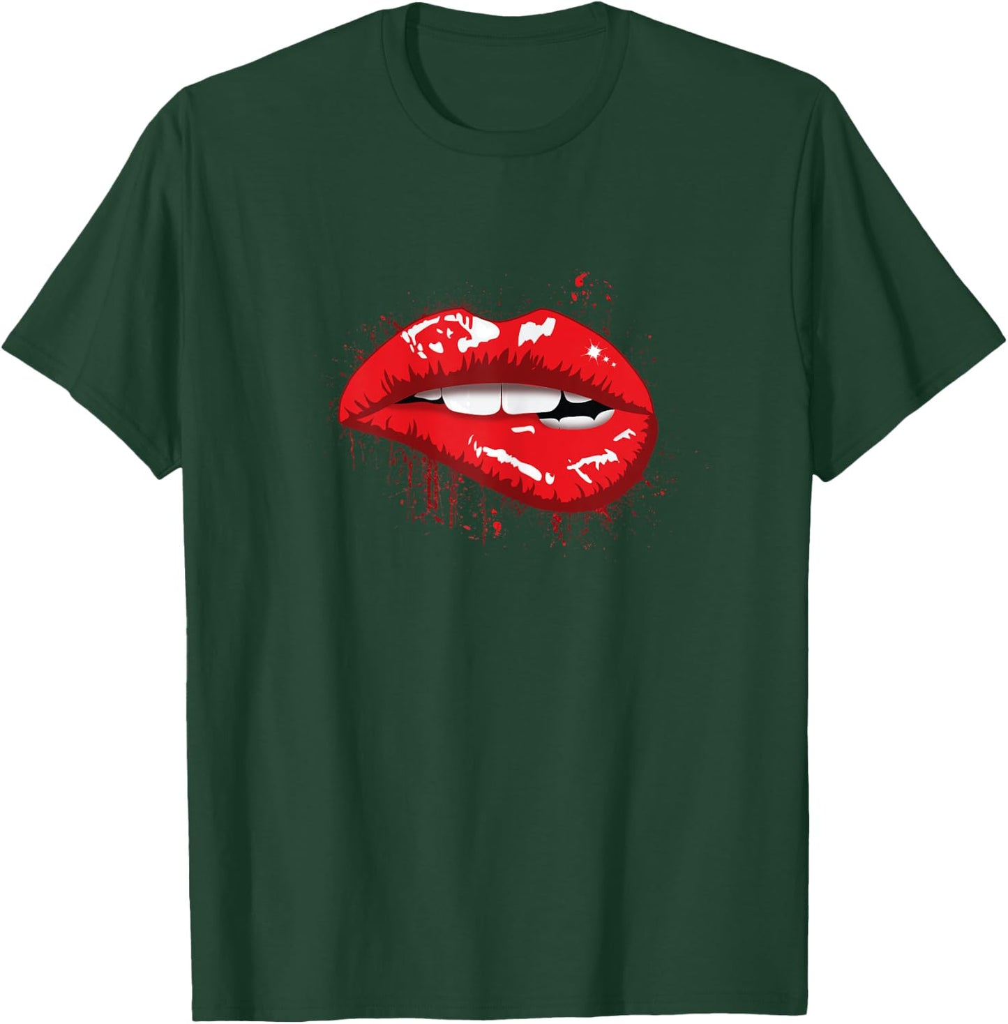 Red Lips Kiss Girl t Shirt Birthday Christmas Gift T-Shirt - T-Shirt | Forest