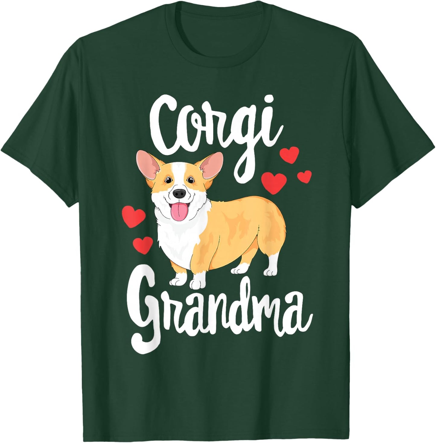 Corgi Women Girls Puppy Lover Dog Grandma Gift T-Shirt - T-Shirt | Forest