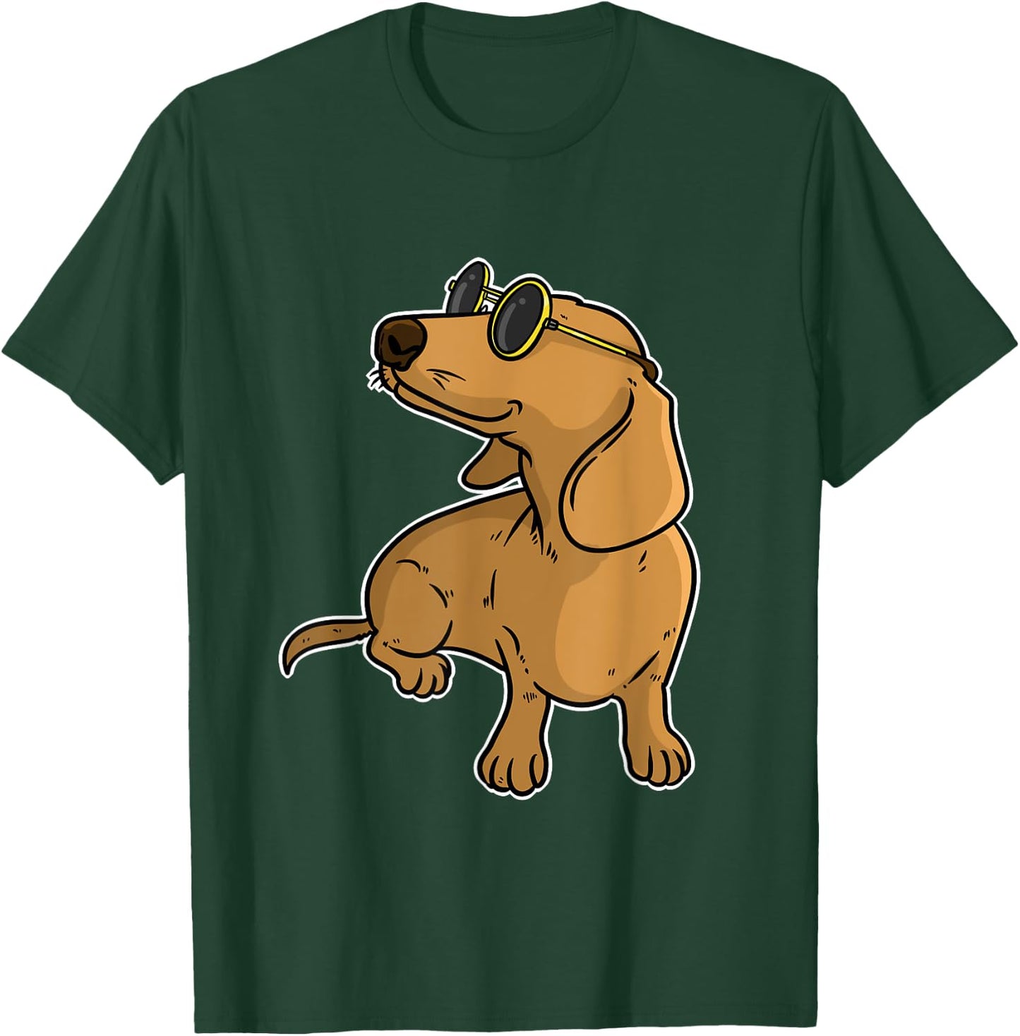 Dachshund Weiner Dog Sun Glasses Women Kids T-Shirt - T-Shirt | Forest