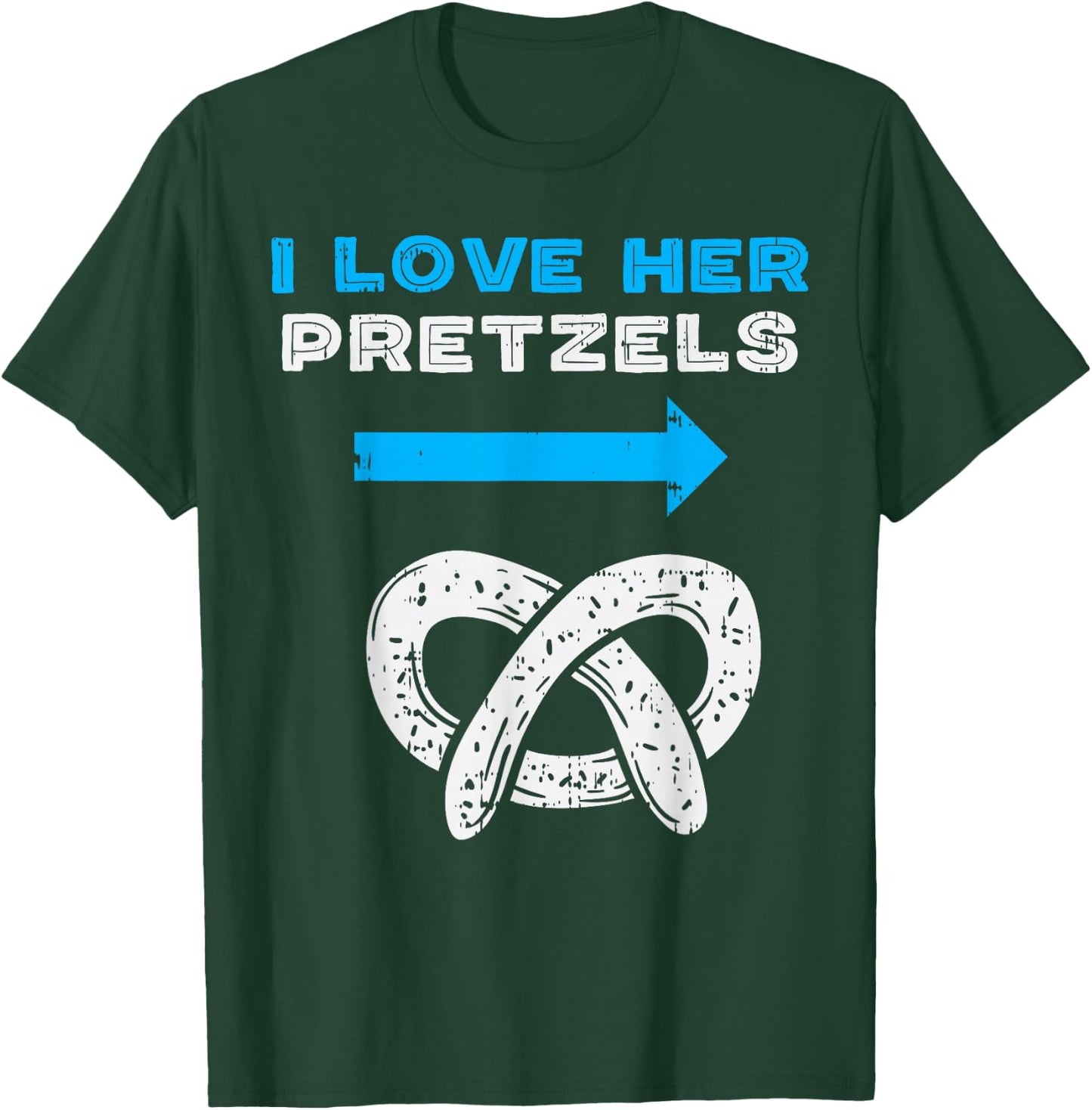 I Love Her Pretzels Matching Couple Oktoberfest Boyfriend T-Shirt - T-Shirt | Forest
