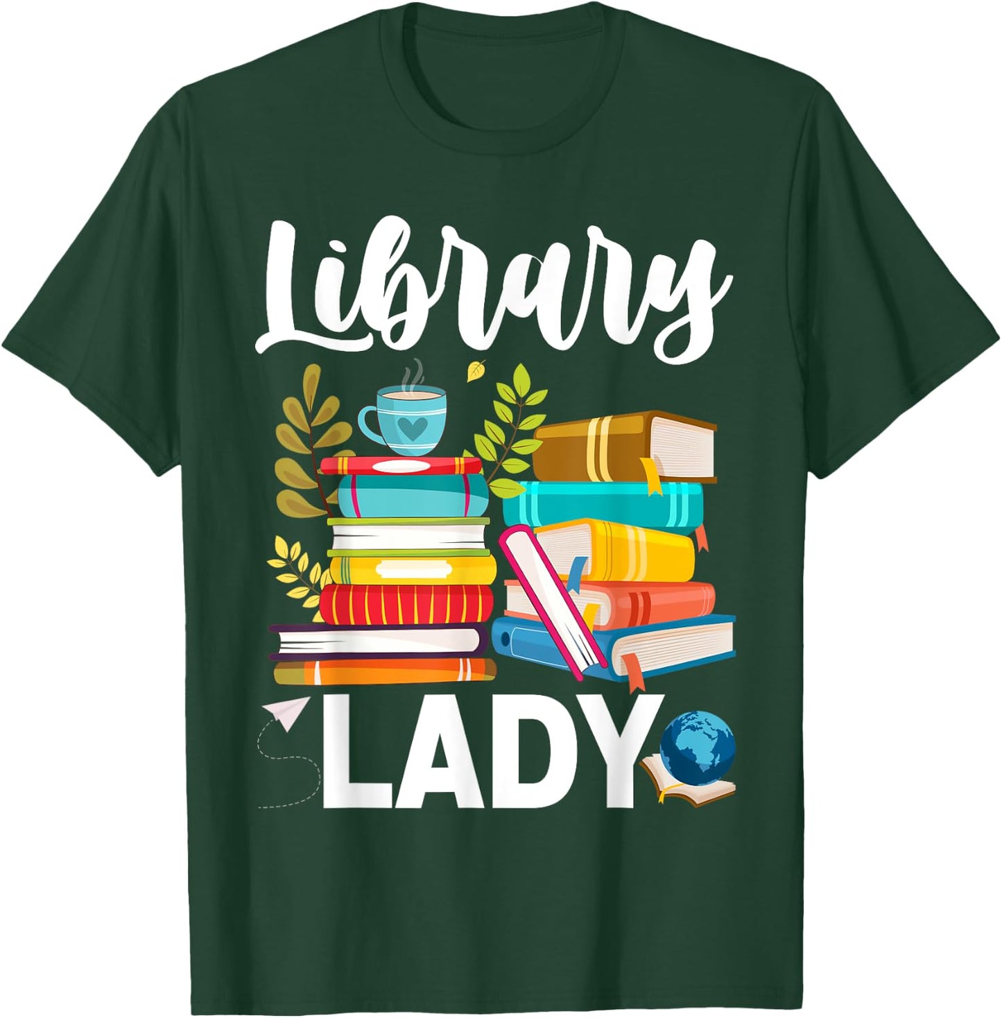 Funny Library Lady Librarian Library Assistant T-Shirt - T-Shirt | Forest