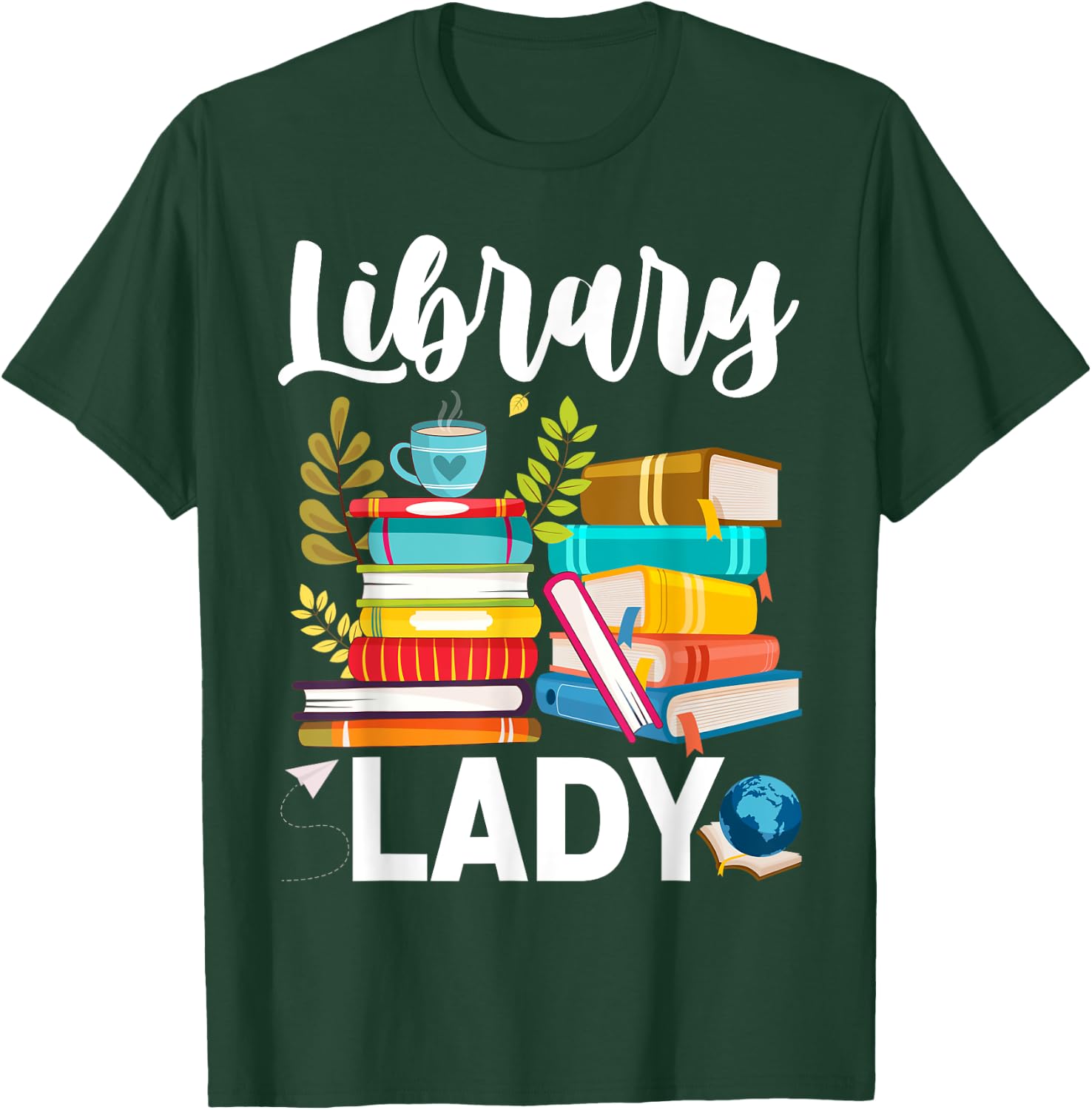Funny Library Lady Librarian Library Assistant T-Shirt - T-Shirt | Forest