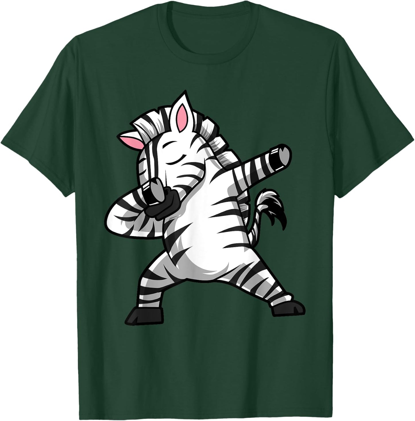 Dabbing Zebra Dab Funny Gift women kids cute T-Shirt - T-Shirt | Forest