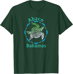 Abaco Bahamas Vintage Tribal Turtle T-Shirt - T-Shirt | Forest