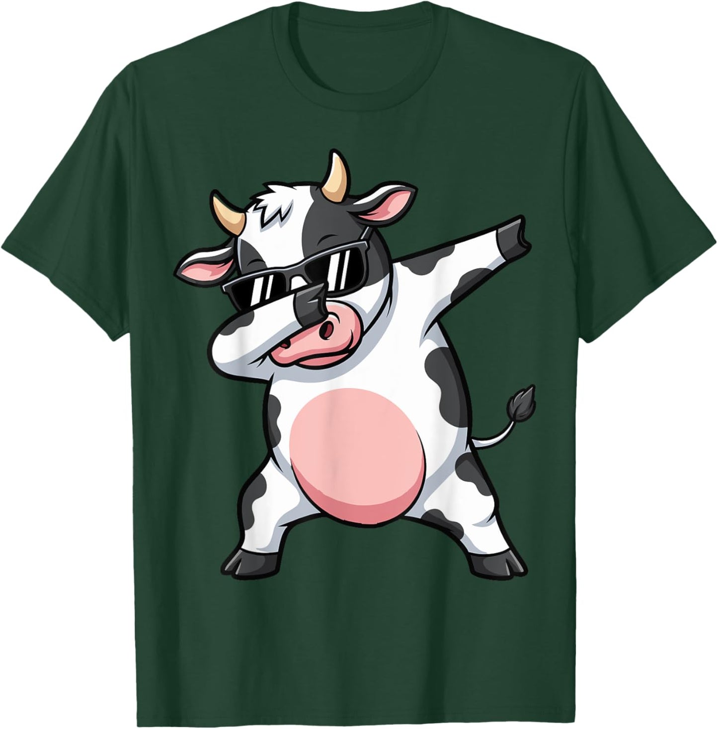 Dabbing Cow Sunglasses Cow Animal T-Shirt - T-Shirt | Forest
