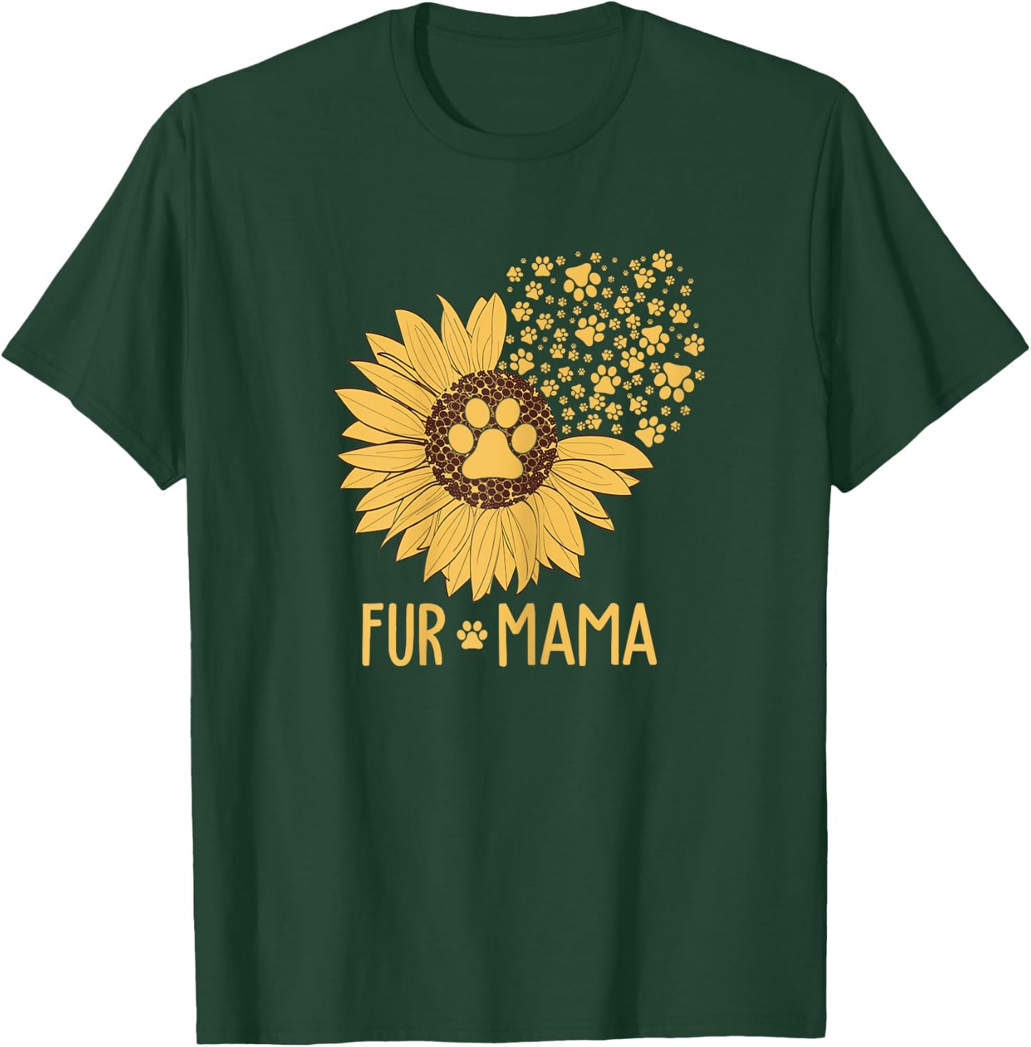 Dog Mom Shirt - Dog Fur Mama T-Shirt - T-Shirt | Forest