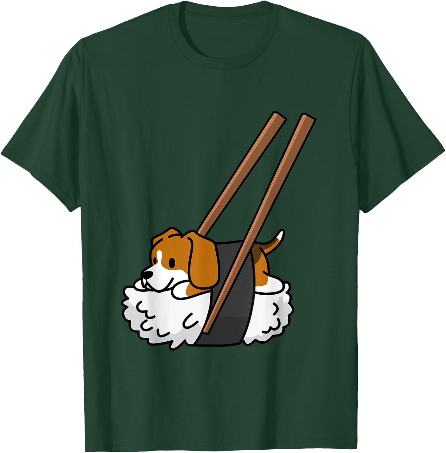 Beagle Nigiri Sushi Funny Dog Shirt T-Shirt - T-Shirt | Forest